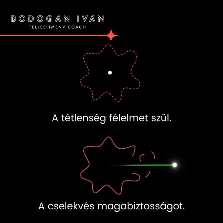 "A tétlenség félelmet szül, a cselekvés magabiztosságot."